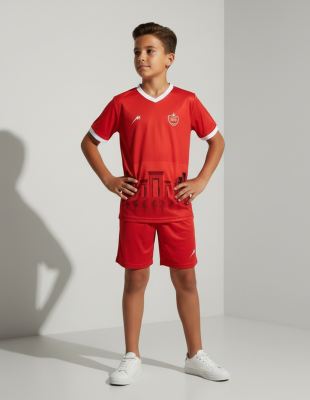 ست تیشرت و شلوارک فوتبال بچه گانه Majid Persepolis Fan Set 01 C